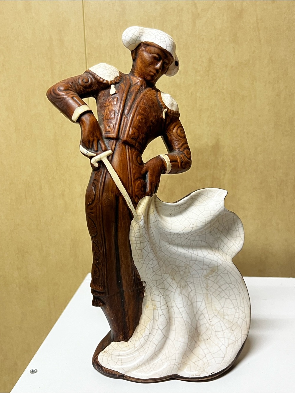 Vintage bull fighter Figurine with Cape